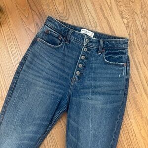 Abercrombie & Fitch High Rise Dark Blue Jeans